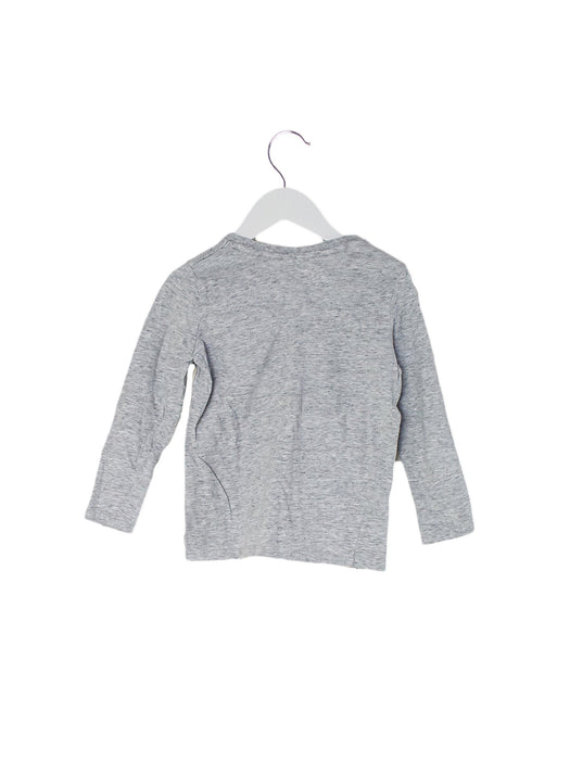 A Grey Long Sleeve Tops from Seed in size 4T for girl. (Back View)