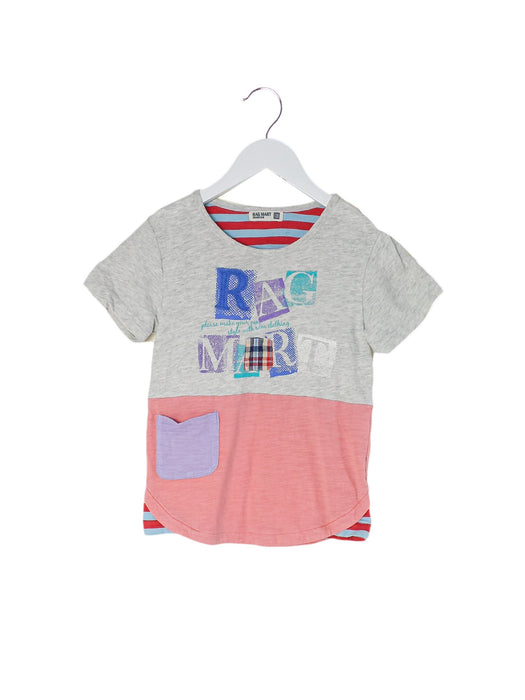 A Grey Short Sleeve T Shirts from Ragmart in size 5T for girl. (Front View)