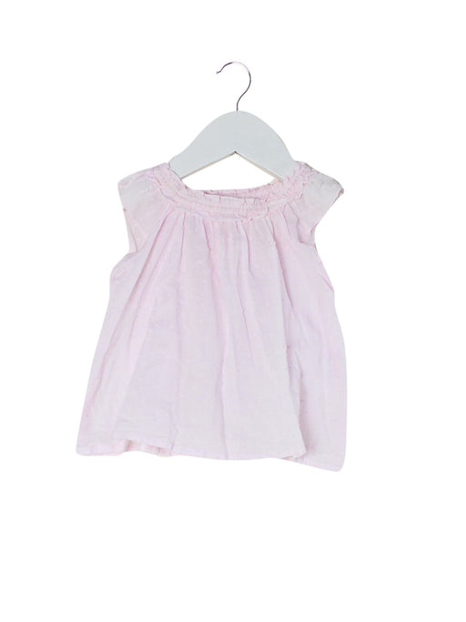 A Pink Short Sleeve Tops from Bonpoint in size 6-12M for girl. (Front View)