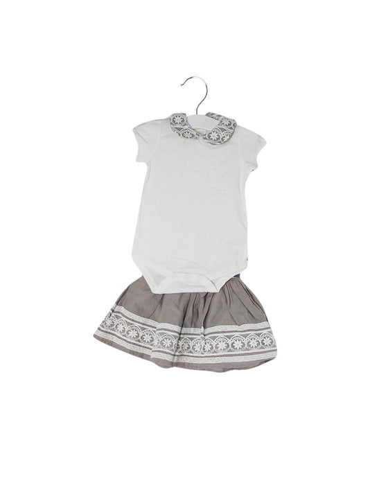 A White Skirt Sets from Mamas & Papas in size 3-6M for girl. (Front View)