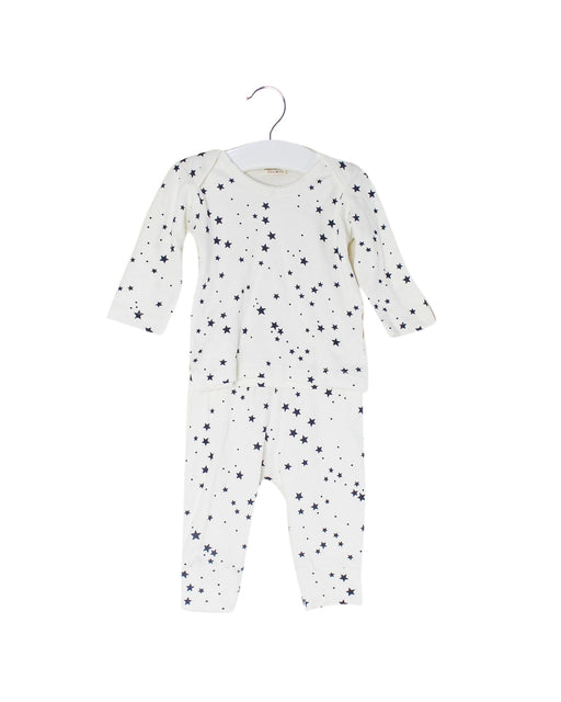 A Ivory Pyjama Sets from Organic Natural Charm in size 3-6M for neutral. (Front View)