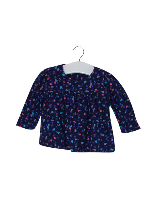 A Navy Long Sleeve Tops from Tommy Hilfiger in size 6-12M for girl. (Front View)