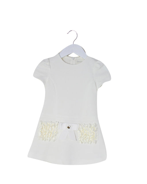 A White Short Sleeve Dresses from Nicholas & Bears in size 12-18M for girl. (Front View)