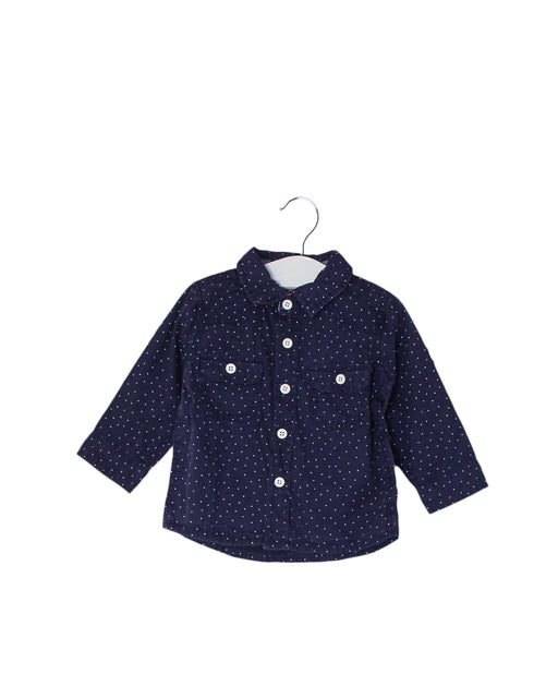 A Navy Shirts from Sprout in size 0-3M for boy. (Front View)