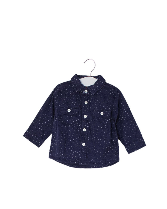 A Navy Shirts from Sprout in size 0-3M for boy. (Front View)