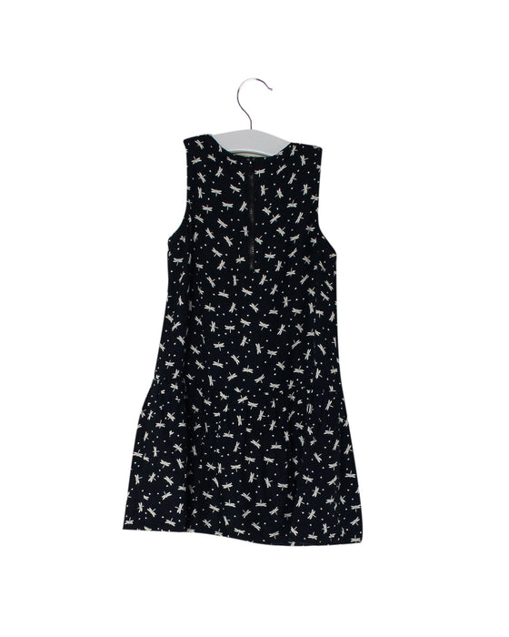 A Navy Sleeveless Dresses from IKKS in size 3T for girl. (Back View)