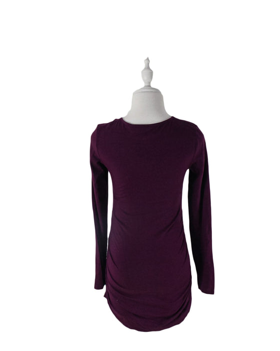 A Purple Long Sleeve Tops from Seraphine in size XS for maternity. (Back View)
