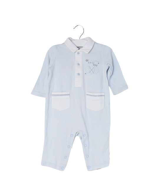 A Blue Long Sleeve Jumpsuits from Mides in size 3-6M for boy. (Front View)