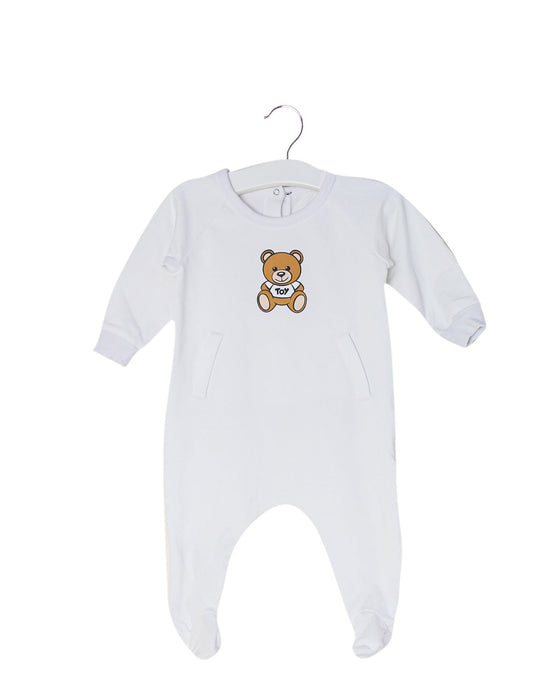 A White Beanies from Moschino in size 6-12M for boy. (Front View)