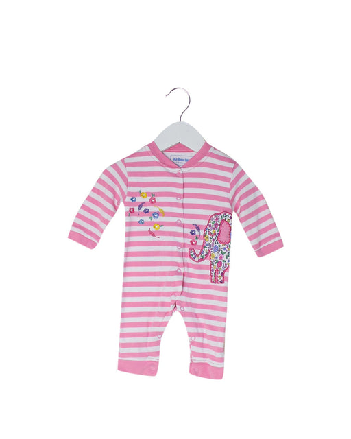 A Pink Long Sleeve Jumpsuits from Jojo Maman Bébé in size 0-3M for girl. (Front View)