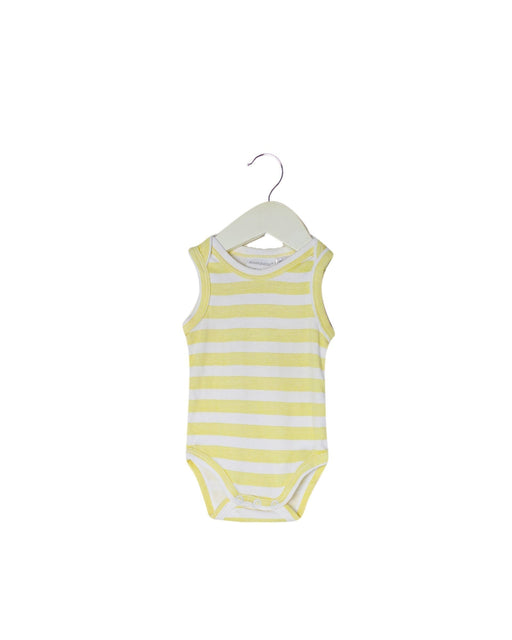 A Yellow Sleeveless Bodysuits from Marquise in size 0-3M for girl. (Front View)