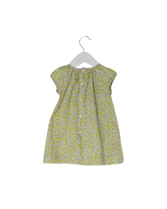 A Yellow Short Sleeve Dresses from Bonpoint in size 6-12M for girl. (Back View)