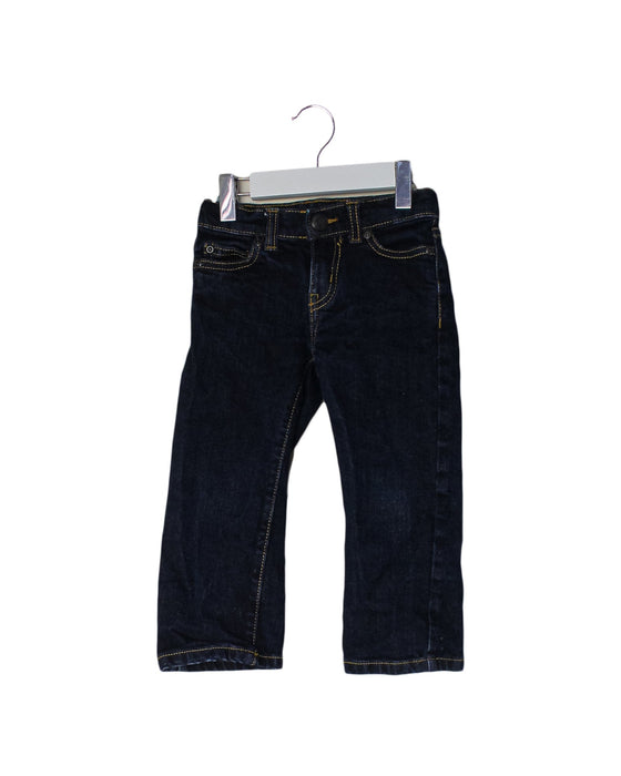 A Navy Jeans from Janie & Jack in size 2T for boy. (Front View)