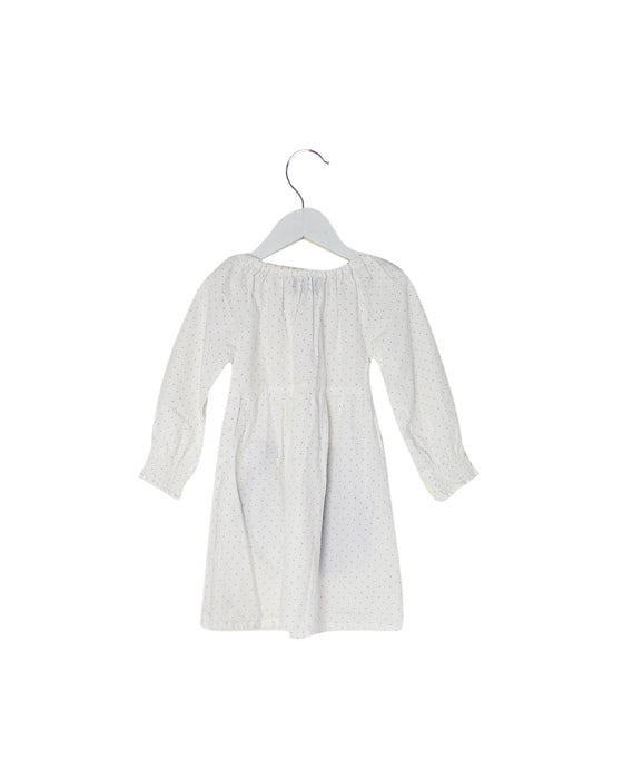 A White Long Sleeve Dresses from Maloup in size 2T for girl. (Back View)