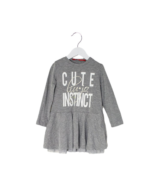 A Grey Long Sleeve Dresses from Liu Jo in size 2T for girl. (Front View)