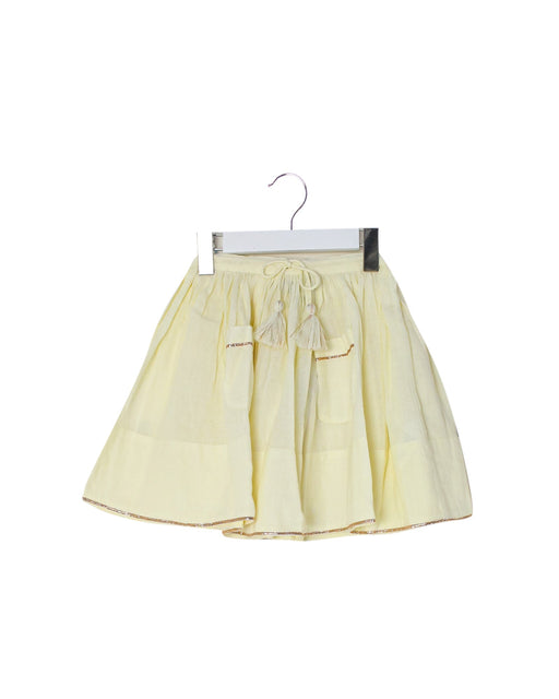 A Yellow Short Skirts from Velveteen in size 2T for girl. (Front View)