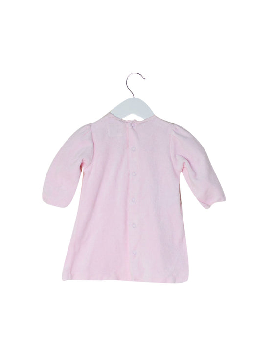 A Pink Long Sleeve Dresses from Emile et Rose in size 3-6M for girl. (Back View)