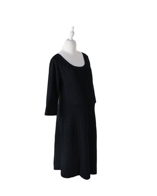 A Black Long Sleeve Dresses from Seraphine in size L for maternity. (Front View)