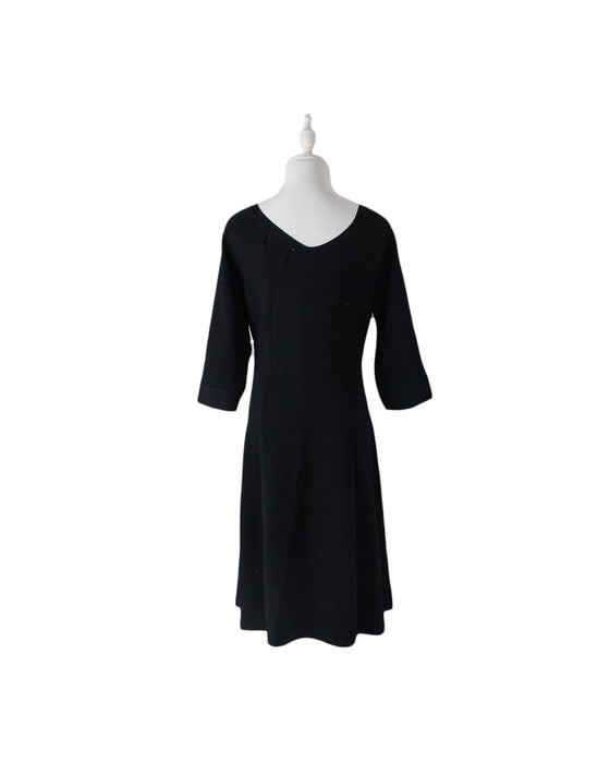A Black Long Sleeve Dresses from Seraphine in size L for maternity. (Back View)