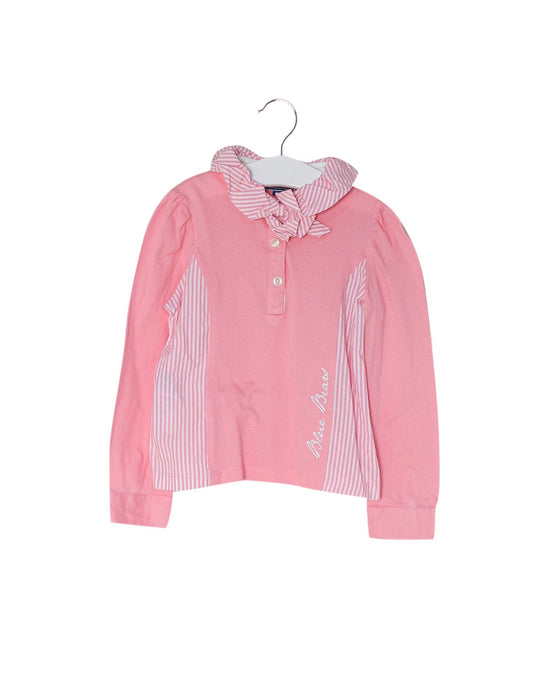A Pink Long Sleeve Polos from Nicholas & Bears in size 6T for girl. (Front View)