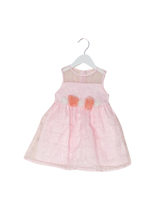 A Pink Sleeveless Dresses from Chickeeduck in size 18-24M for girl. (Front View)