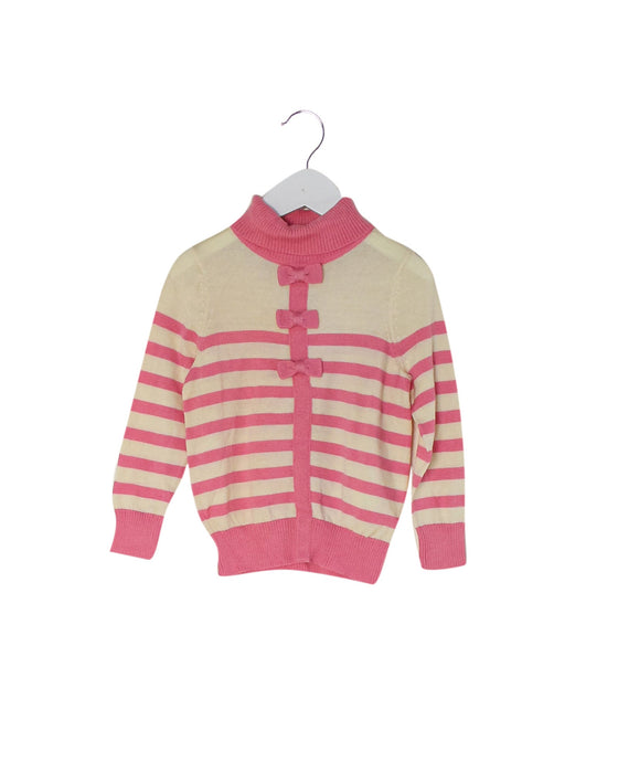 A Pink Knit Sweaters from Nicholas & Bears in size 3T for girl. (Front View)