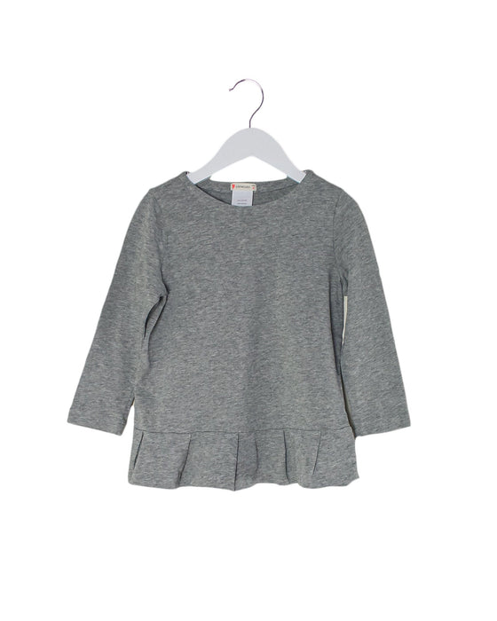 A Grey Long Sleeve Tops from Crewcuts in size 8Y for girl. (Front View)