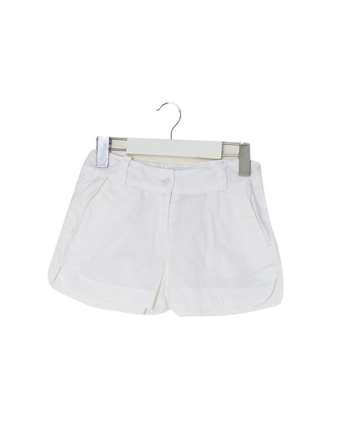 A White Shorts from Piccola Ludo in size 4T for girl. (Front View)