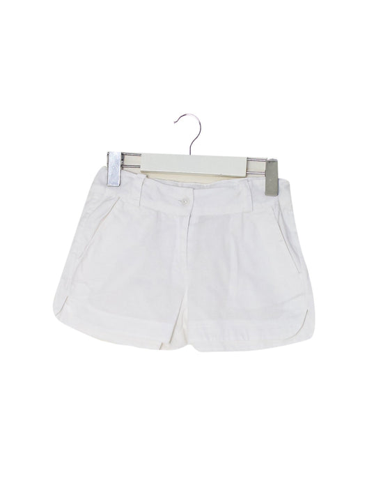 A White Shorts from Piccola Ludo in size 4T for girl. (Front View)