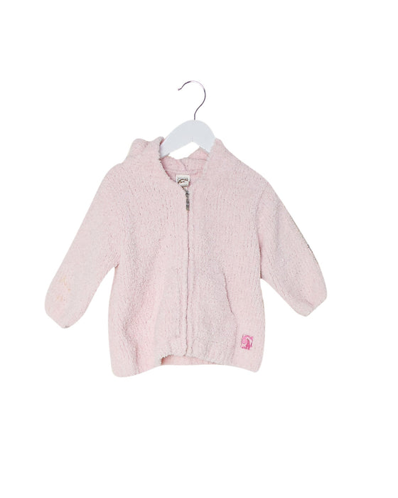 A Pink Zippered Sweatshirts from Kashwere in size 12-18M for girl. (Front View)
