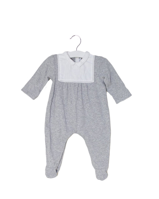 A Grey Onesies from Tartine et Chocolat in size 3-6M for boy. (Front View)