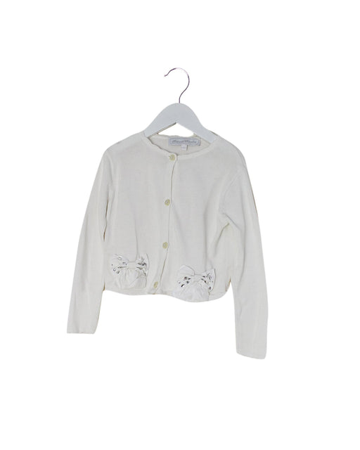 A White Cardigans from Tartine et Chocolat in size 3T for girl. (Front View)
