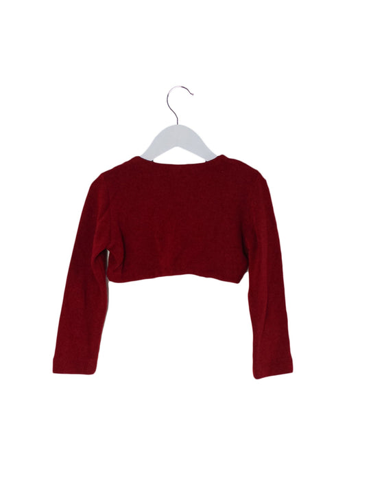 A Red Cardigans from Monnalisa in size 3T for girl. (Back View)