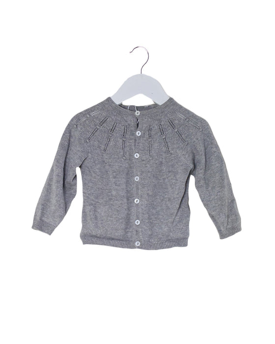 A Grey Cardigans from Wedoble in size 6-12M for boy. (Front View)