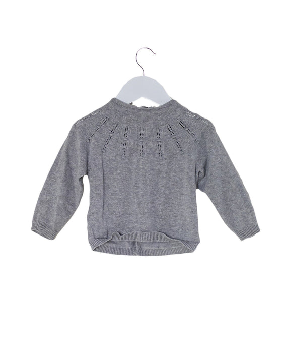 A Grey Cardigans from Wedoble in size 6-12M for boy. (Back View)