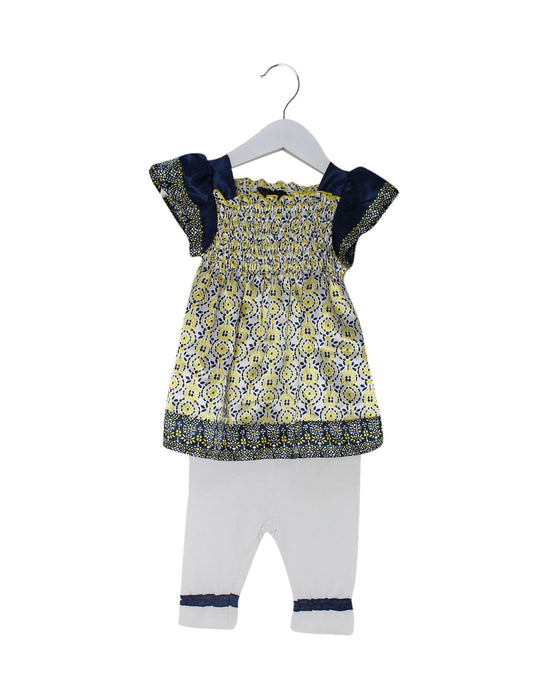 A Yellow Casual Pants from Nicole Miller in size 6-12M for girl. (Front View)