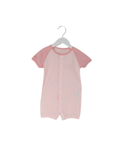 A Pink Short Sleeve Rompers from Comme Ca Ism in size 0-3M for girl. (Front View)