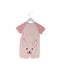A Pink Short Sleeve Rompers from Comme Ca Ism in size 0-3M for girl. (Back View)