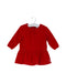 A Red Long Sleeve Dresses from Petit Bateau in size 3-6M for girl. (Front View)