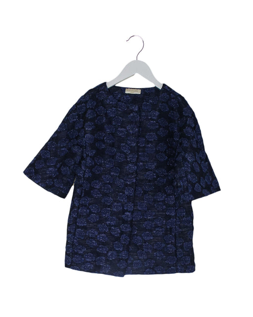 A Navy Coats from Monnalisa in size 6T for girl. (Front View)