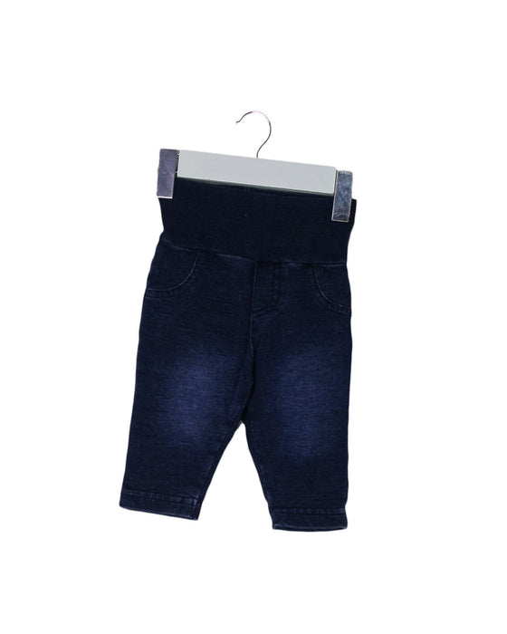 A Blue Jeggings from Steiff in size 0-3M for boy. (Front View)
