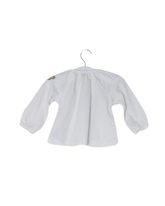A White Long Sleeve Tops from Steiff in size 0-3M for girl. (Back View)