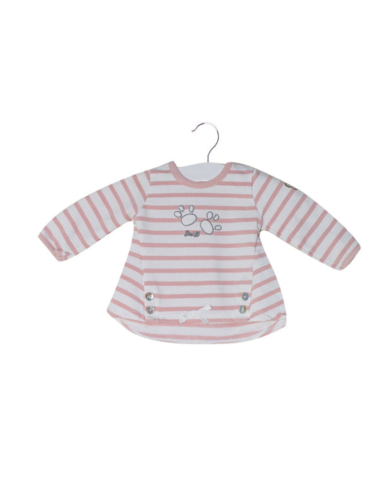 A Pink Long Sleeve Tops from Steiff in size 0-3M for girl. (Front View)