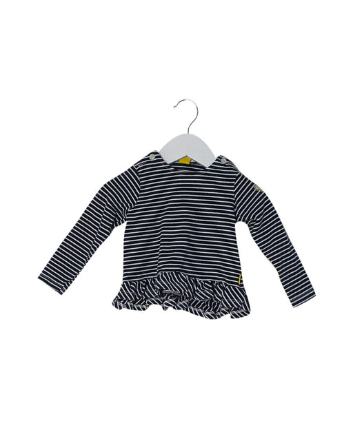 A Navy Long Sleeve Tops from Steiff in size 6-12M for girl. (Front View)