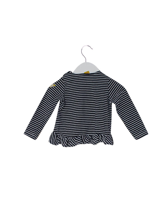 A Navy Long Sleeve Tops from Steiff in size 6-12M for girl. (Back View)