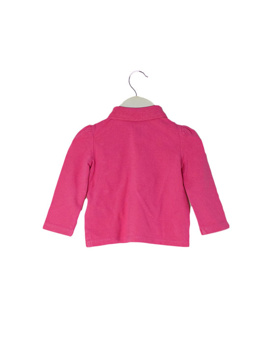 A Pink Long Sleeve Polos from Ralph Lauren in size 6-12M for girl. (Back View)