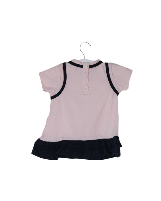 A Pink Short Sleeve Tops from Armani in size 0-3M for girl. (Back View)