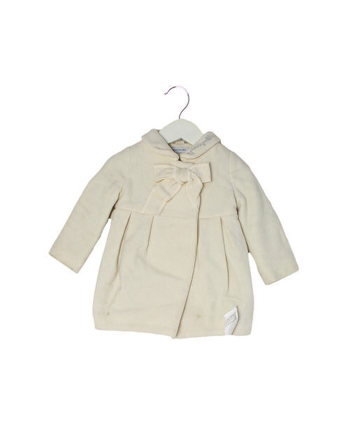 A Ivory Coats from I Pinco Pallino in size 6-12M for girl. (Front View)