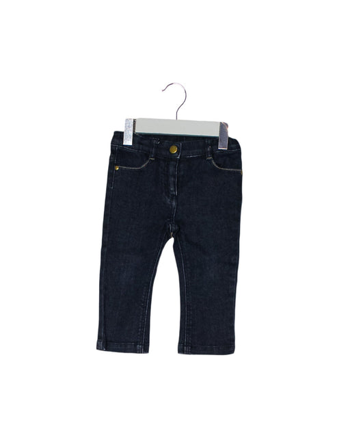 A Navy Jeans from Jacadi in size 6-12M for girl. (Front View)