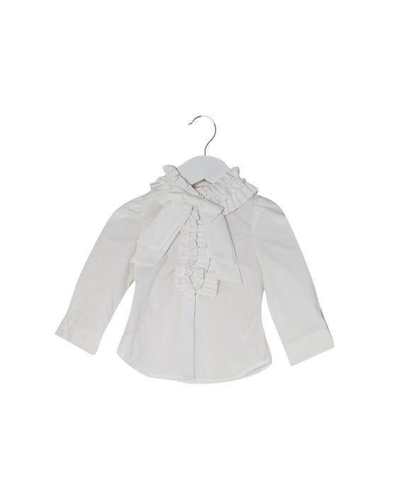 A White Long Sleeve Tops from Nicholas & Bears in size 6-12M for girl. (Front View)